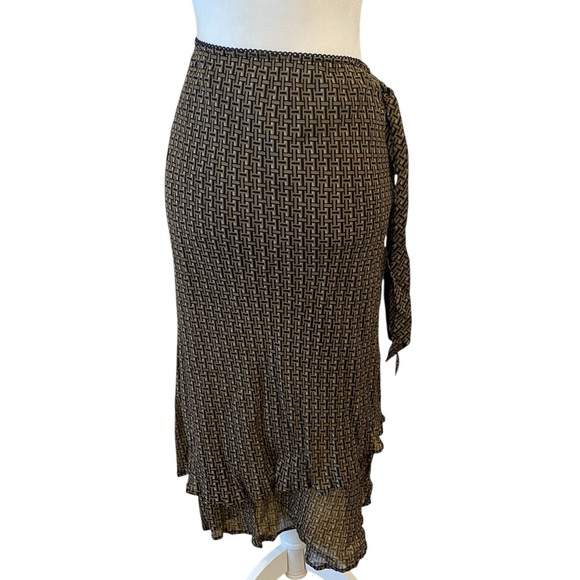 Style Co. Womens Vintage Y2k Crepe Style Brown Skirt - Picture 3 of 6